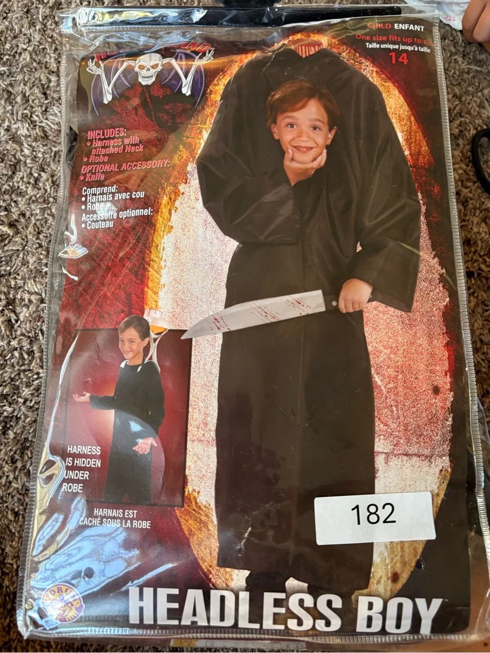 Headless Boy Kids Costume - Black